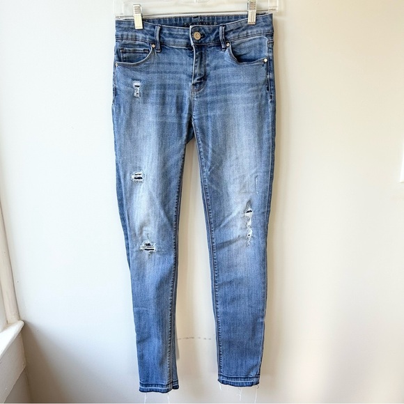 WHBM The Skimmer distressed skinny jeans women’s size 0 - Picture 1 of 12